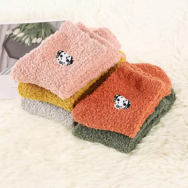 Zando Women Warm Super Soft Plush Slipper Sock Winter Fluffy Microfiber Crew Socks Casual Home Sleeping Fuzzy Cozy Sock