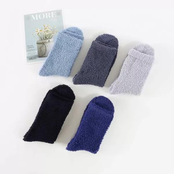 Zando Women Warm Super Soft Plush Slipper Sock Winter Fluffy Microfiber Crew Socks Casual Home Sleeping Fuzzy Cozy Sock