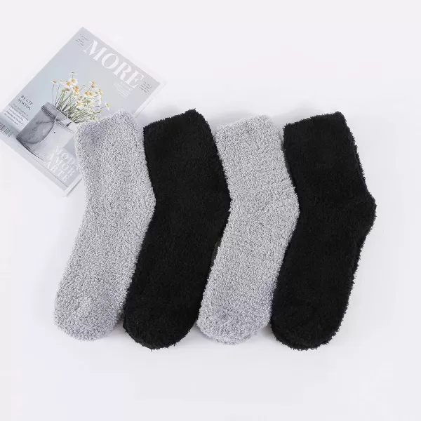 Zando Women Warm Super Soft Plush Slipper Sock Winter Fluffy Microfiber Crew Socks Casual Home Sleeping Fuzzy Cozy Sock