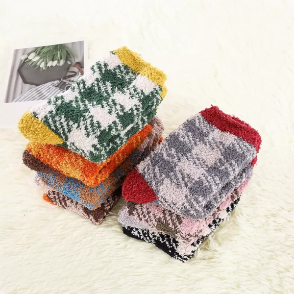 Zando Women Warm Super Soft Plush Slipper Sock Winter Fluffy Microfiber Crew Socks Casual Home Sleeping Fuzzy Cozy Sock