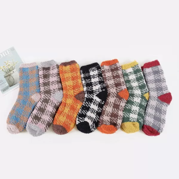 Zando Women Warm Super Soft Plush Slipper Sock Winter Fluffy Microfiber Crew Socks Casual Home Sleeping Fuzzy Cozy Sock