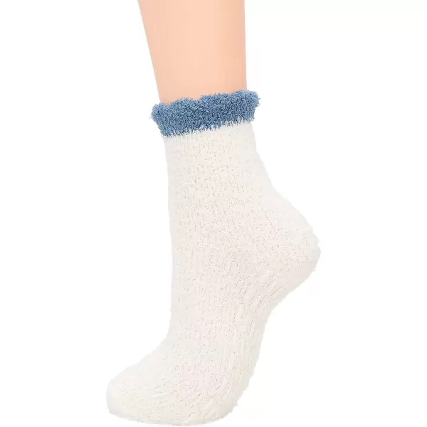 Zando Women Warm Super Soft Plush Slipper Sock Winter Fluffy Microfiber Crew Socks Casual Home Sleeping Fuzzy Cozy Sock