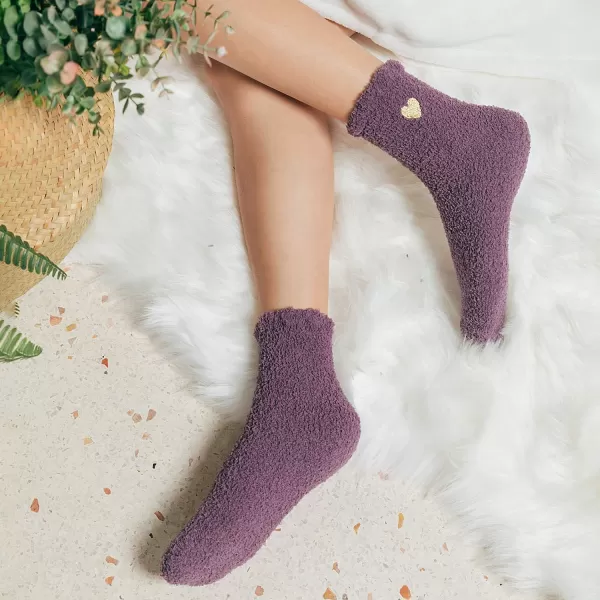 Zando Women Warm Super Soft Plush Slipper Sock Winter Fluffy Microfiber Crew Socks Casual Home Sleeping Fuzzy Cozy Sock