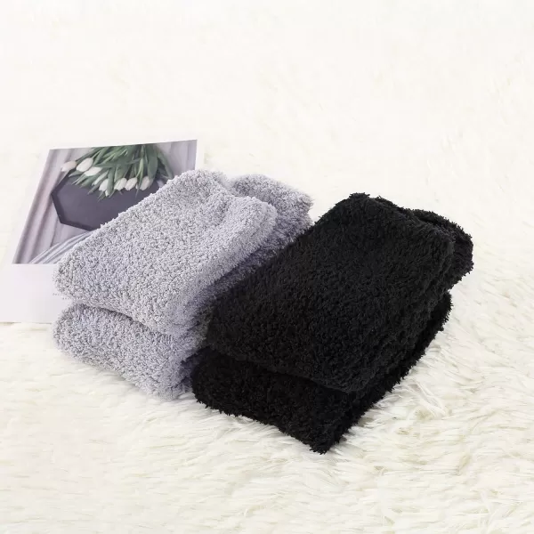 Zando Women Warm Super Soft Plush Slipper Sock Winter Fluffy Microfiber Crew Socks Casual Home Sleeping Fuzzy Cozy Sock