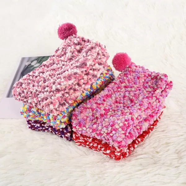 Zando Women Warm Super Soft Plush Slipper Sock Winter Fluffy Microfiber Crew Socks Casual Home Sleeping Fuzzy Cozy Sock