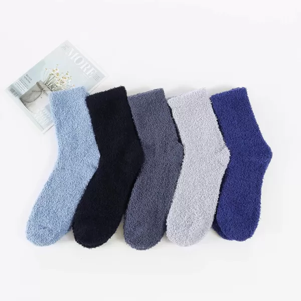 Zando Women Warm Super Soft Plush Slipper Sock Winter Fluffy Microfiber Crew Socks Casual Home Sleeping Fuzzy Cozy Sock