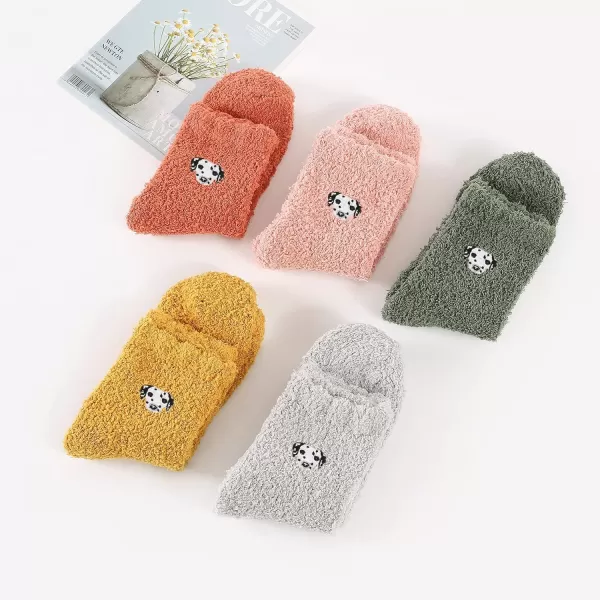 Zando Women Warm Super Soft Plush Slipper Sock Winter Fluffy Microfiber Crew Socks Casual Home Sleeping Fuzzy Cozy Sock