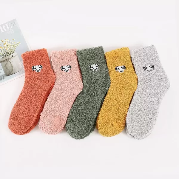 Zando Women Warm Super Soft Plush Slipper Sock Winter Fluffy Microfiber Crew Socks Casual Home Sleeping Fuzzy Cozy Sock