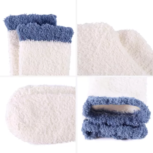 Zando Women Warm Super Soft Plush Slipper Sock Winter Fluffy Microfiber Crew Socks Casual Home Sleeping Fuzzy Cozy Sock