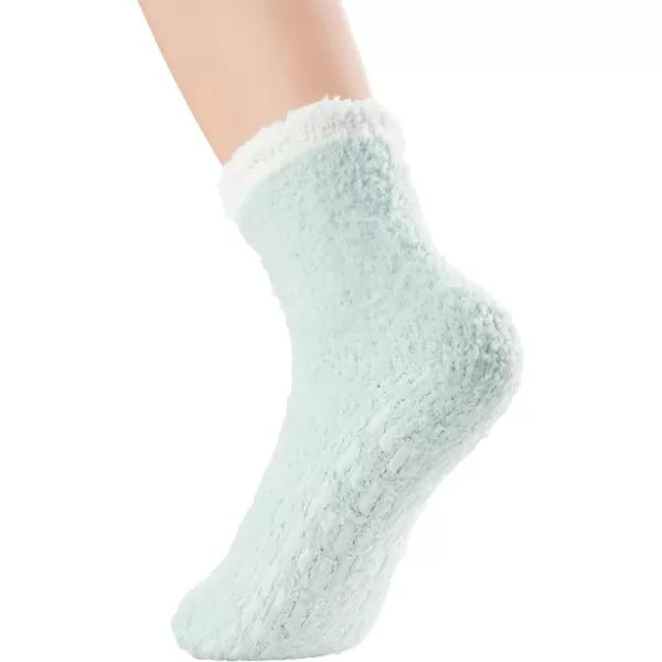 Zando Women Warm Super Soft Plush Slipper Sock Winter Fluffy Microfiber Crew Socks Casual Home Sleeping Fuzzy Cozy Sock