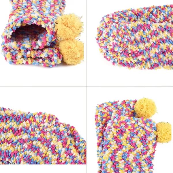 Zando Women Warm Super Soft Plush Slipper Sock Winter Fluffy Microfiber Crew Socks Casual Home Sleeping Fuzzy Cozy Sock