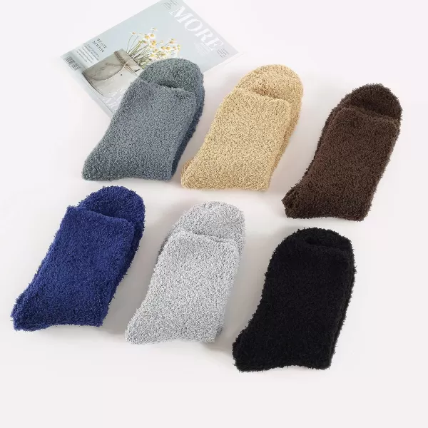 Zando Women Warm Super Soft Plush Slipper Sock Winter Fluffy Microfiber Crew Socks Casual Home Sleeping Fuzzy Cozy Sock