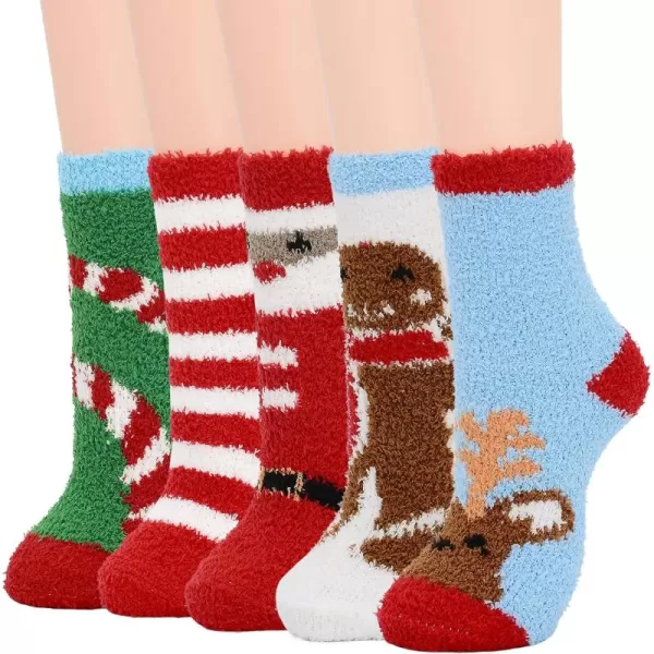 Zando Women Warm Super Soft Plush Slipper Sock Winter Fluffy Microfiber Crew Socks Casual Home Sleeping Fuzzy Cozy Sock