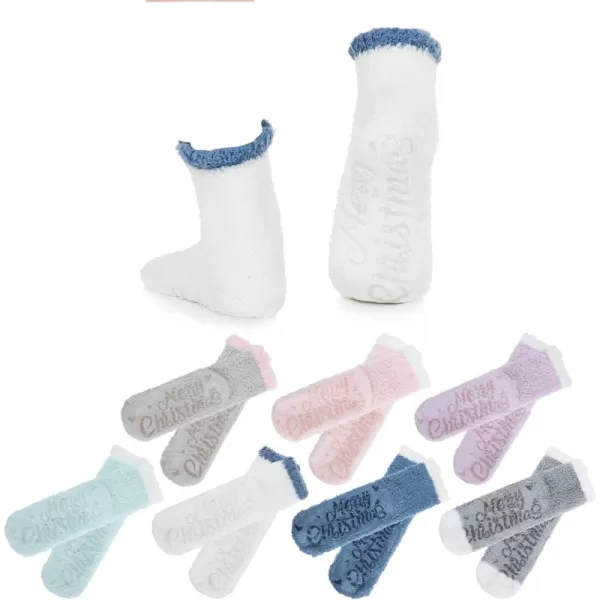 Zando Women Warm Super Soft Plush Slipper Sock Winter Fluffy Microfiber Crew Socks Casual Home Sleeping Fuzzy Cozy Sock