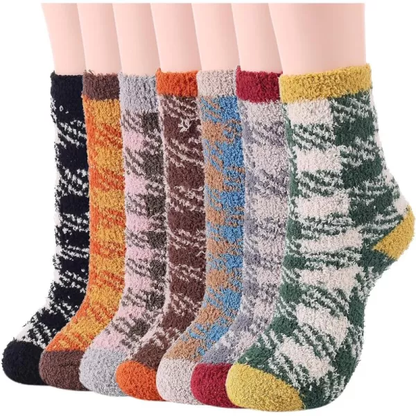 Zando Women Warm Super Soft Plush Slipper Sock Winter Fluffy Microfiber Crew Socks Casual Home Sleeping Fuzzy Cozy Sock