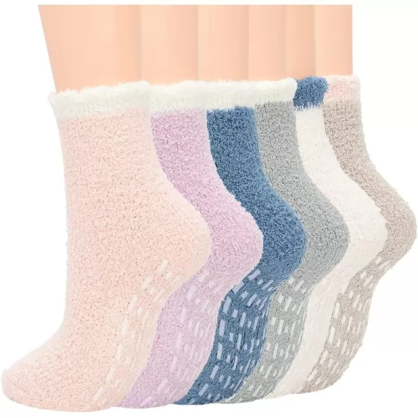 Zando Women Warm Super Soft Plush Slipper Sock Winter Fluffy Microfiber Crew Socks Casual Home Sleeping Fuzzy Cozy Sock