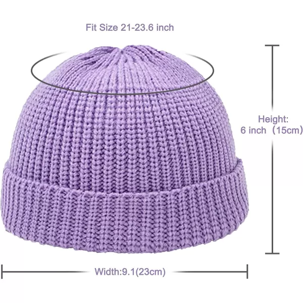 Zando Beanie for Men Women Cuffed Cap Soft Slouchy Beanie Winter Knit Hats Fisherman Beanie Skull Cap Unisex Daliy Beanie