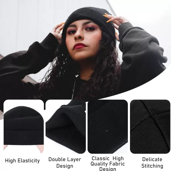 Zando Beanie for Men Women Cuffed Cap Soft Slouchy Beanie Winter Knit Hats Fisherman Beanie Skull Cap Unisex Daliy Beanie