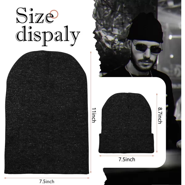 Zando Beanie for Men Women Cuffed Cap Soft Slouchy Beanie Winter Knit Hats Fisherman Beanie Skull Cap Unisex Daliy Beanie