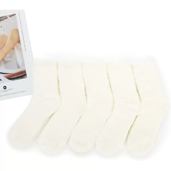 Zando Cozy Fuzzy Socks for Women Non Slip Socks Slipper Socks Fluffy Socks Hospital Socks with Grips for Women Sleep