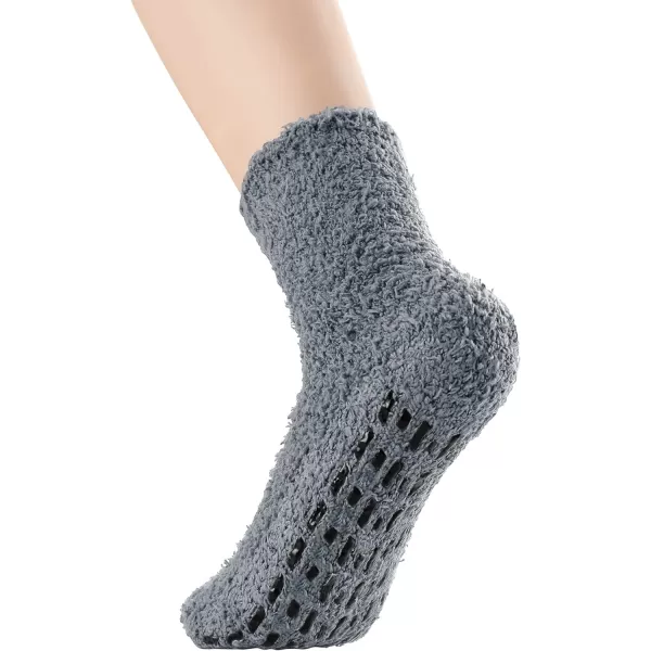 Zando Cozy Fuzzy Socks for Women Non Slip Socks Slipper Socks Fluffy Socks Hospital Socks with Grips for Women Sleep