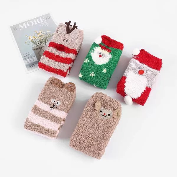 Zando Cozy Fuzzy Socks for Women Non Slip Socks Slipper Socks Fluffy Socks Hospital Socks with Grips for Women Sleep