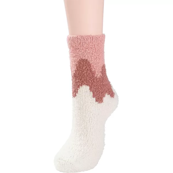 Zando Cozy Fuzzy Socks for Women Non Slip Socks Slipper Socks Fluffy Socks Hospital Socks with Grips for Women Sleep