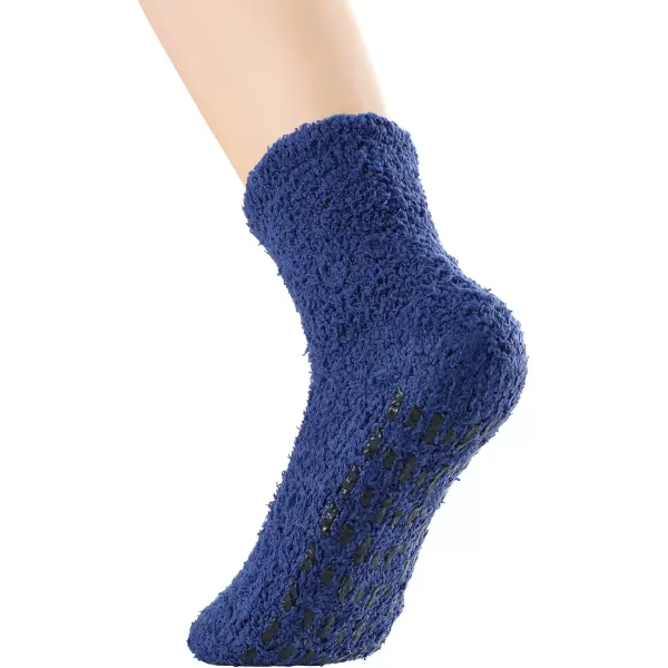 Zando Cozy Fuzzy Socks for Women Non Slip Socks Slipper Socks Fluffy Socks Hospital Socks with Grips for Women Sleep