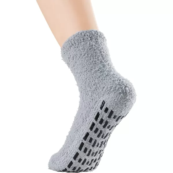 Zando Cozy Fuzzy Socks for Women Non Slip Socks Slipper Socks Fluffy Socks Hospital Socks with Grips for Women Sleep