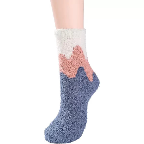 Zando Cozy Fuzzy Socks for Women Non Slip Socks Slipper Socks Fluffy Socks Hospital Socks with Grips for Women Sleep