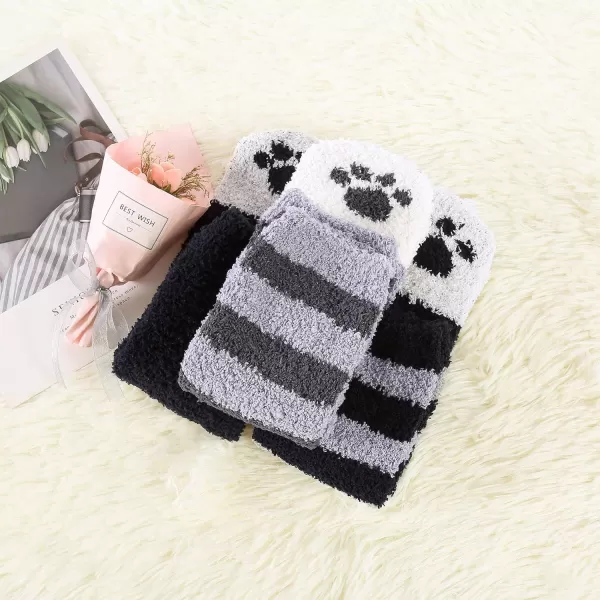 Zando Cozy Fuzzy Socks for Women Non Slip Socks Slipper Socks Fluffy Socks Hospital Socks with Grips for Women Sleep