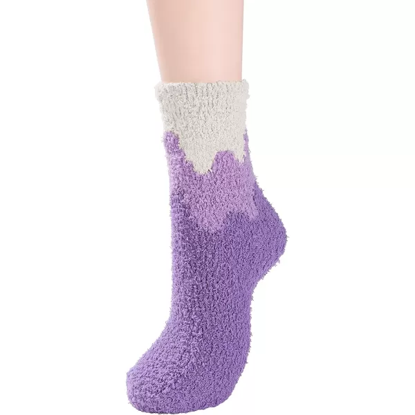 Zando Cozy Fuzzy Socks for Women Non Slip Socks Slipper Socks Fluffy Socks Hospital Socks with Grips for Women Sleep