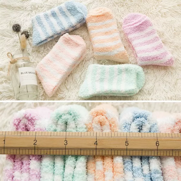 Zando Cozy Fuzzy Socks for Women Non Slip Socks Slipper Socks Fluffy Socks Hospital Socks with Grips for Women Sleep
