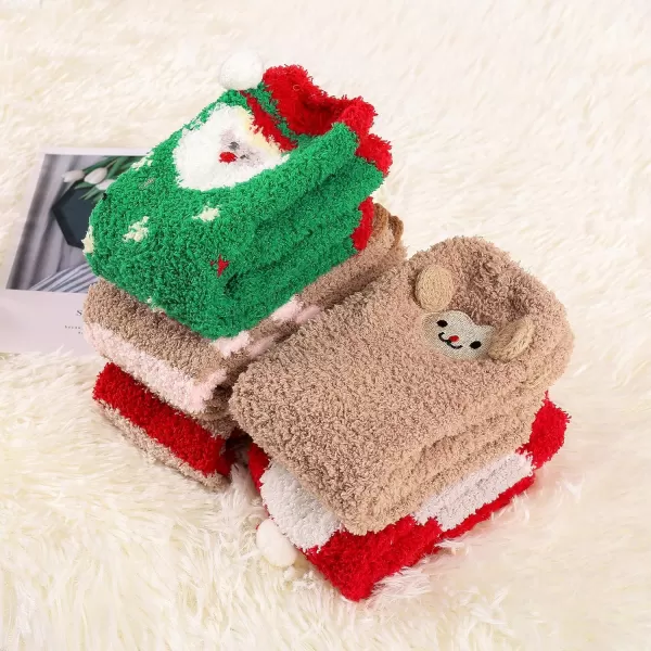 Zando Cozy Fuzzy Socks for Women Non Slip Socks Slipper Socks Fluffy Socks Hospital Socks with Grips for Women Sleep