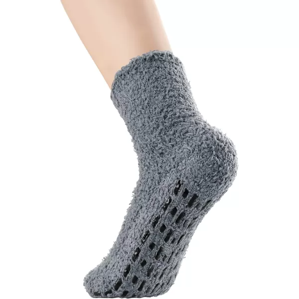 Zando Cozy Fuzzy Socks for Women Non Slip Socks Slipper Socks Fluffy Socks Hospital Socks with Grips for Women Sleep