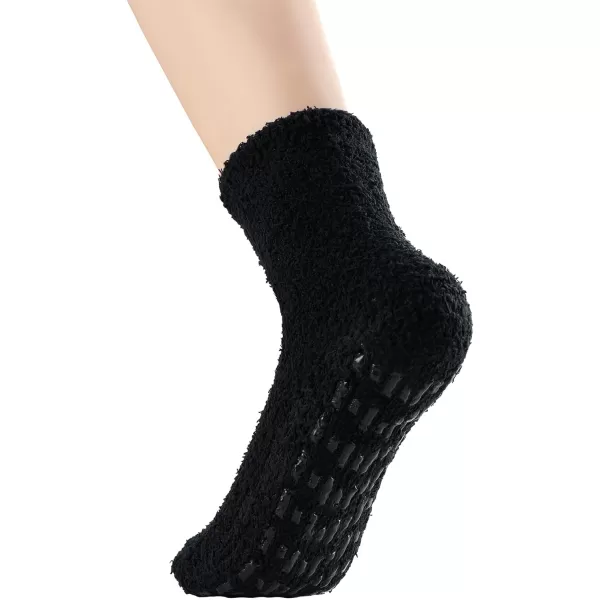 Zando Cozy Fuzzy Socks for Women Non Slip Socks Slipper Socks Fluffy Socks Hospital Socks with Grips for Women Sleep