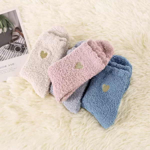 Zando Cozy Fuzzy Socks for Women Non Slip Socks Slipper Socks Fluffy Socks Hospital Socks with Grips for Women Sleep