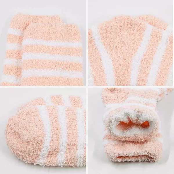 Zando Cozy Fuzzy Socks for Women Non Slip Socks Slipper Socks Fluffy Socks Hospital Socks with Grips for Women Sleep