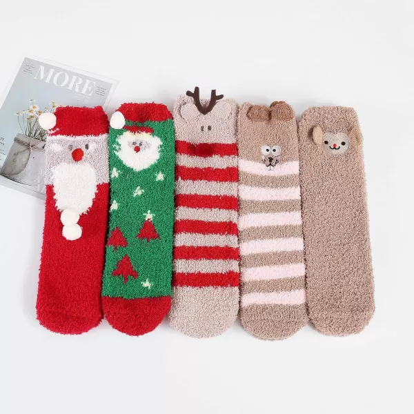 Zando Cozy Fuzzy Socks for Women Non Slip Socks Slipper Socks Fluffy Socks Hospital Socks with Grips for Women Sleep