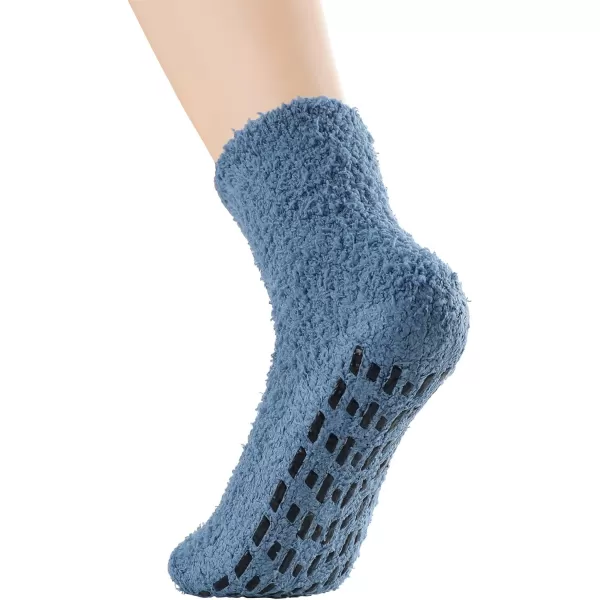 Zando Cozy Fuzzy Socks for Women Non Slip Socks Slipper Socks Fluffy Socks Hospital Socks with Grips for Women Sleep