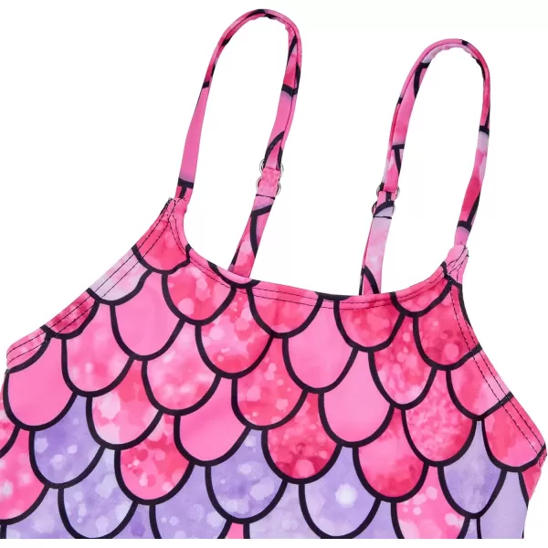 Zando Girls One Piece Bathing Suits Toddler Kids Swimsuits Mermaid Beach Swimwear for Baby Girl 2-8 Years Gifts)