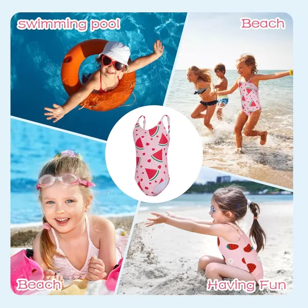 Zando Girls One Piece Bathing Suits Toddler Kids Swimsuits Mermaid Beach Swimwear for Baby Girl 2-8 Years Gifts)
