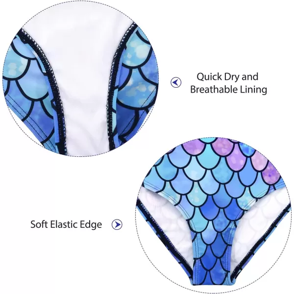 Zando Girls One Piece Bathing Suits Toddler Kids Swimsuits Mermaid Beach Swimwear for Baby Girl 2-8 Years Gifts