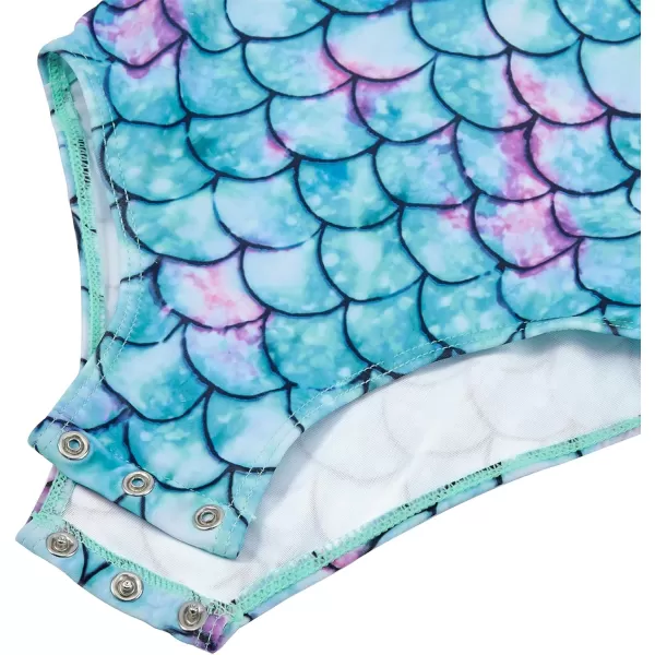 Zando Girls One Piece Bathing Suits Toddler Kids Swimsuits Mermaid Beach Swimwear for Baby Girl 2-8 Years Gifts)