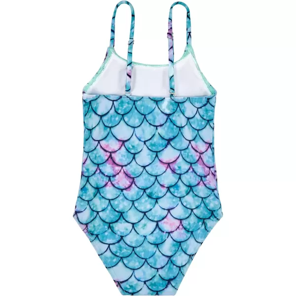 Zando Girls One Piece Bathing Suits Toddler Kids Swimsuits Mermaid Beach Swimwear for Baby Girl 2-8 Years Gifts)