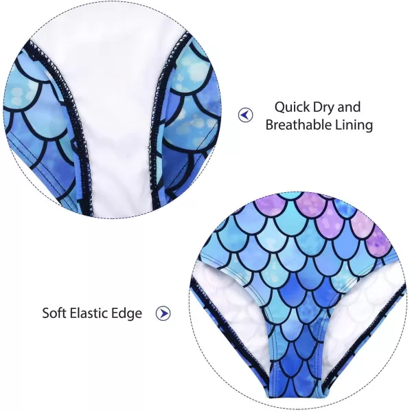 Zando Girls One Piece Bathing Suits Toddler Kids Swimsuits Mermaid Beach Swimwear for Baby Girl 2-8 Years Gifts)