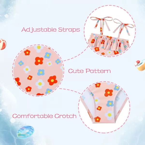 Zando Girls One Piece Bathing Suits Toddler Kids Swimsuits Mermaid Beach Swimwear for Baby Girl 2-8 Years Gifts)