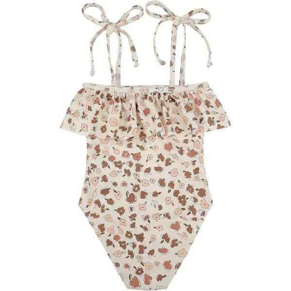 Zando Girls One Piece Bathing Suits Toddler Kids Swimsuits Mermaid Beach Swimwear for Baby Girl 2-8 Years Gifts