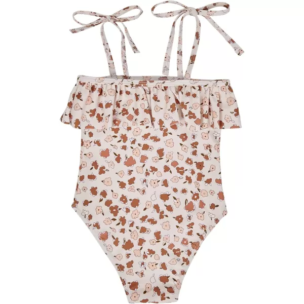 Zando Girls One Piece Bathing Suits Toddler Kids Swimsuits Mermaid Beach Swimwear for Baby Girl 2-8 Years Gifts)