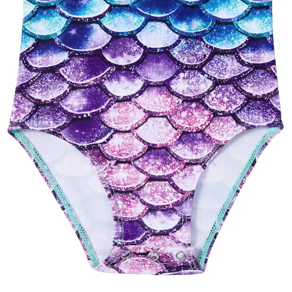 Zando Girls One Piece Bathing Suits Toddler Kids Swimsuits Mermaid Beach Swimwear for Baby Girl 2-8 Years Gifts)
